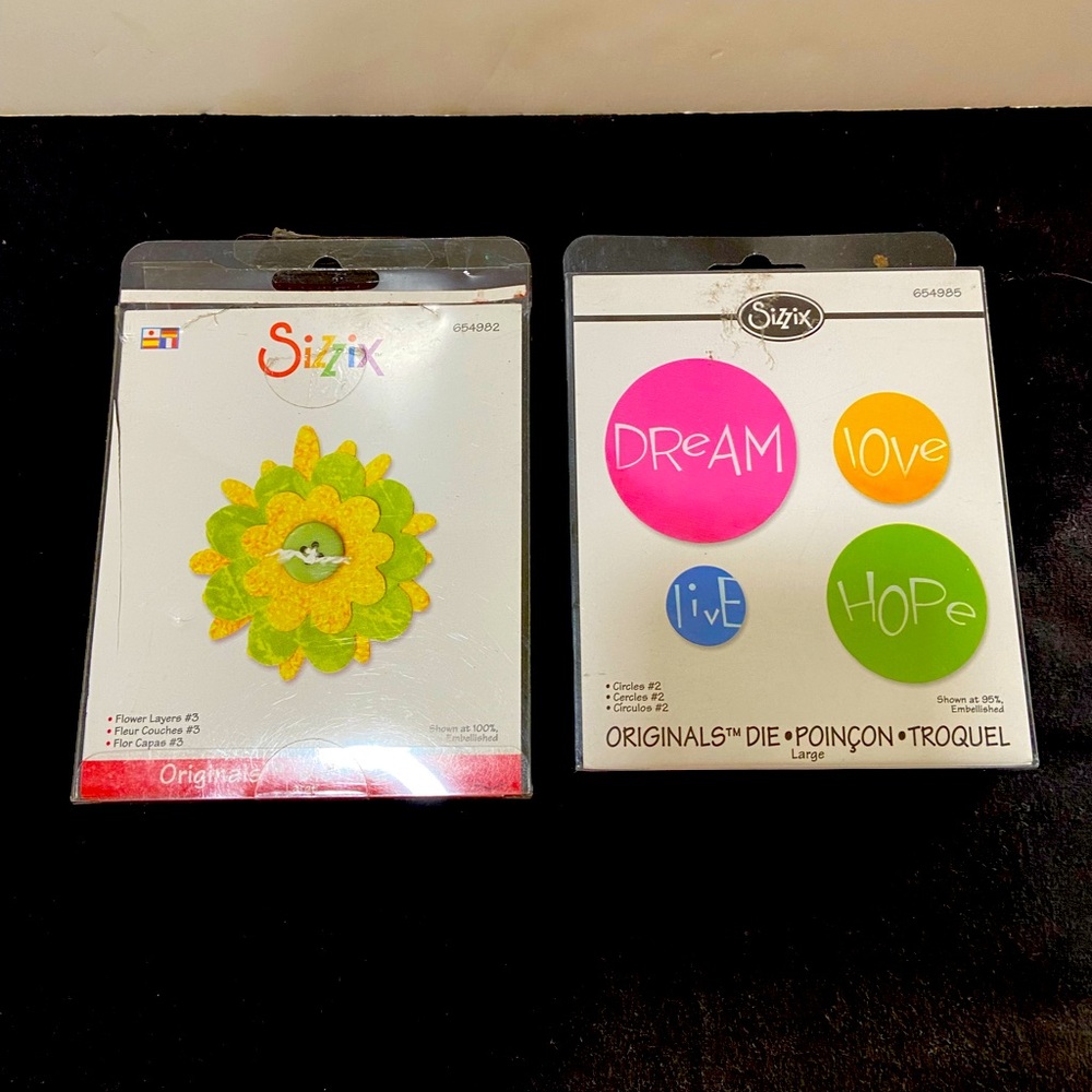 Sizzix dies circles and flowers